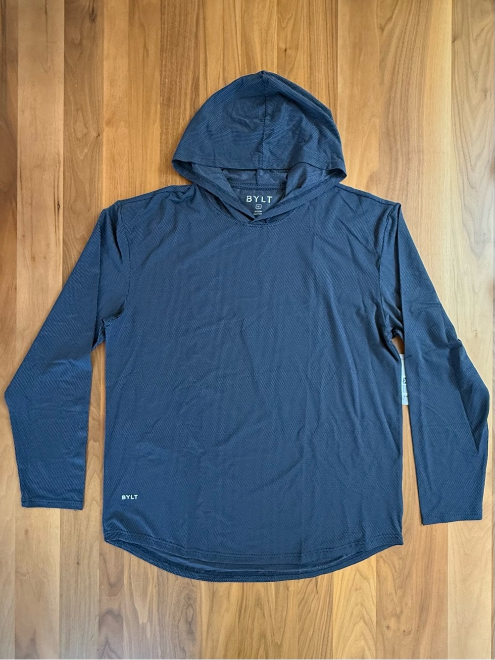 NWT BYLT Basics Pulse Drop Cut Hoodie Navy